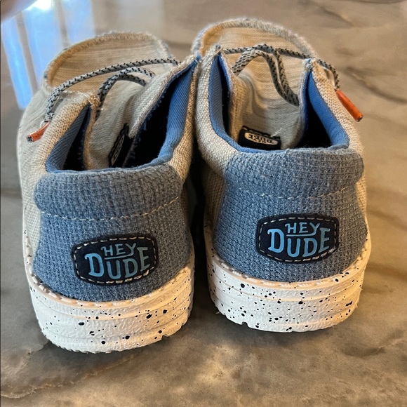 Hey Dude Kids' Moccasins in Gray and Blue - Picture 2 of 5